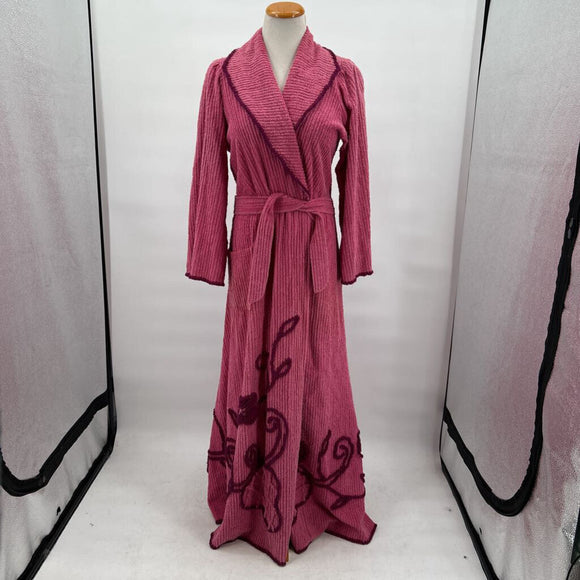 women Vintage 40s/50s Chenille Robe Pink Intimates/Sleepwear S/M