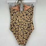 women Madewell Halter String One-Piece Swimsuit Desert Dune Swimwear S