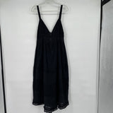 women Free People Cotton and Lace Sundress Black Dress M
