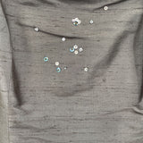 women Ann Taylor Silk Cocktail with Sequins Brown Dress S