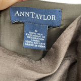 women Ann Taylor Silk Cocktail with Sequins Brown Dress S
