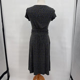 women Boden Leopard Spotted Knit Green Dress 6