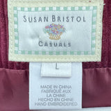 women Susan Bristol Vintage Patchwork Vest Purple Multi Top L