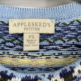 women Appleseed's Fair Isle Cardigan Blue Multi Sweater PS