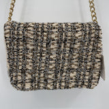 women Zara NWT Beaded Crossbody Ivory Neutral Purse
