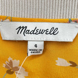 women Madewell NWT Silk Wrap Cami Top in Painted Carnations Marigold Top 4