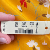 women Madewell NWT Silk Wrap Cami Top in Painted Carnations Marigold Top 4