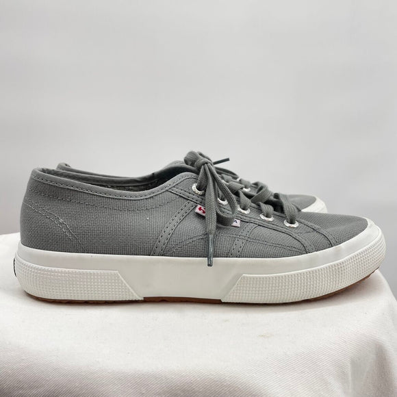 women Superga Canvas Sneakers Gray Shoes 7.5