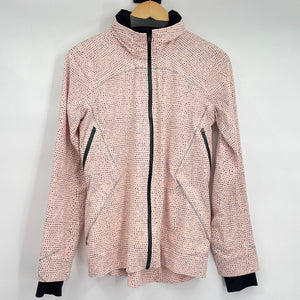 women Lululemon Runaway Jacket Speckle Dot Blush Pink Activewear 6