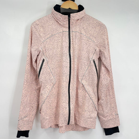 women Lululemon Runaway Jacket Speckle Dot Blush Pink Activewear 6