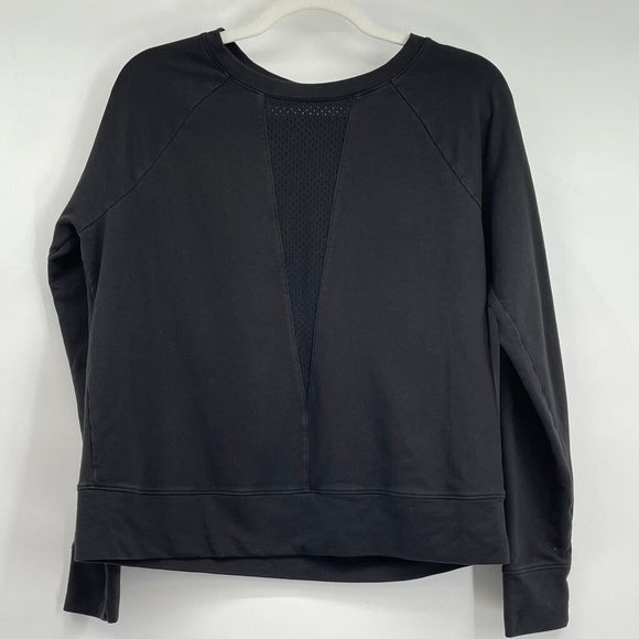women The North Face Mesh Insert Sweatshirt Aged Black Activewear M