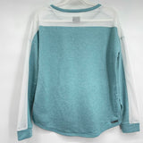 women Hurley Mesh Stripe Sweatshirt Aqua Activewear M