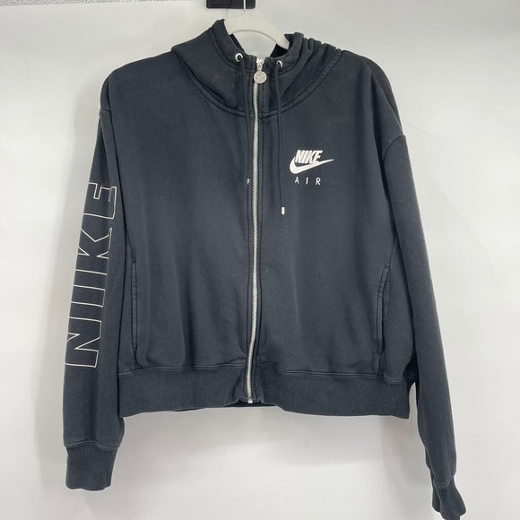 women Nike Air Hooded Sweatshirt Black Activewear L