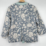 women J. Jill Kantha Stitch Patch Pocket Blue Jacket S