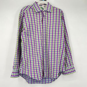 men Robert Graham Plaid Dress Shirt Multi Top L