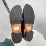 women Handmade Colorblock Leather Mary Janes Black and Brown Shoes 37/6.5