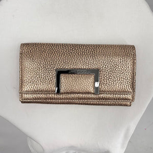 women Jimmy Choo NWT Brushed Metallic Wallet Blush Purse