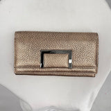 women Jimmy Choo NWT Brushed Metallic Wallet Blush Purse