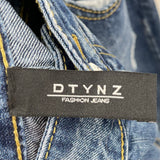 women DTYNZ Cuffed "Nice" Accent Blue Jeans M