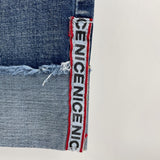 women DTYNZ Cuffed "Nice" Accent Blue Jeans M