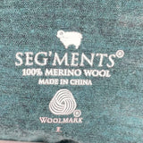 women Seg'ments Merino Wool Teal Knit Top L