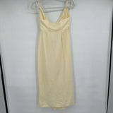 women Urban Outfitters NWT Linen Blend Wrap Yellow Dress S