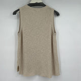 women Treasure & Bond Linen Cotton Blend Vest Tan Sweater S