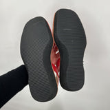 women Pons Leather Sandals Red Shoes 8