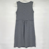 women Boden Sleeveless Striped Knit Navy Blue and Ice Blue Dress 10L