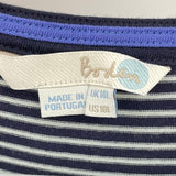 women Boden Sleeveless Striped Knit Navy Blue and Ice Blue Dress 10L
