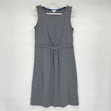 women Boden Sleeveless Striped Knit Navy Blue and Ice Blue Dress 10L