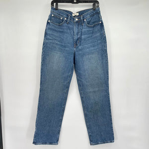 women Madewell Medium Wash Perfect Vintage Straight Blue Jeans 29/8