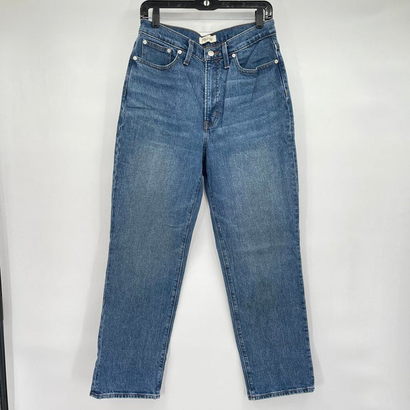 women Madewell Medium Wash Perfect Vintage Straight Blue Jeans 29/8