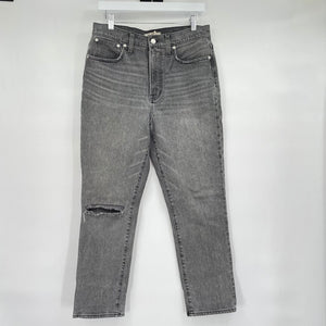 women Madewell Perfect Vintage Distressed Aged Gray Jeans 29/8