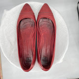 women Frye Leather Pointed Toe Flats Red Shoes 9.5