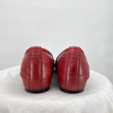 women Frye Leather Pointed Toe Flats Red Shoes 9.5