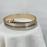 women Boden Mixed Metallic Silver Rose Gold Belt M