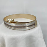 women Boden Mixed Metallic Silver Rose Gold Belt M