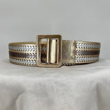 women Boden Mixed Metallic Silver Rose Gold Belt M