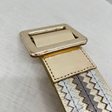 women Boden Mixed Metallic Silver Rose Gold Belt M