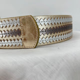women Boden Mixed Metallic Silver Rose Gold Belt M