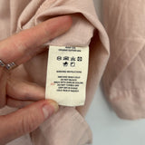 women Bare by Charlie Holiday Hemp/Organic Cotton Button Front Blush Pink Top XS