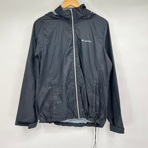 women Columbia Rain Black Jacket L
