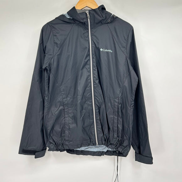 women Columbia Rain Black Jacket L