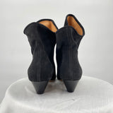 women Isabel Marant Doey Suede Ankle Boots Black Shoes 37/6.5