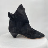 women Isabel Marant Doey Suede Ankle Boots Black Shoes 37/6.5