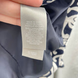women Liz Claiborne Linen Cotton Blend Navy White Jacket M