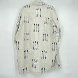 men Rum Reggae Cotton Arrow Print Cream Navy Top 1X