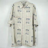 men Rum Reggae Cotton Arrow Print Cream Navy Top 1X
