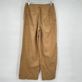 women Loft Cotton Linen Blend Trousers Khaki Pants 2